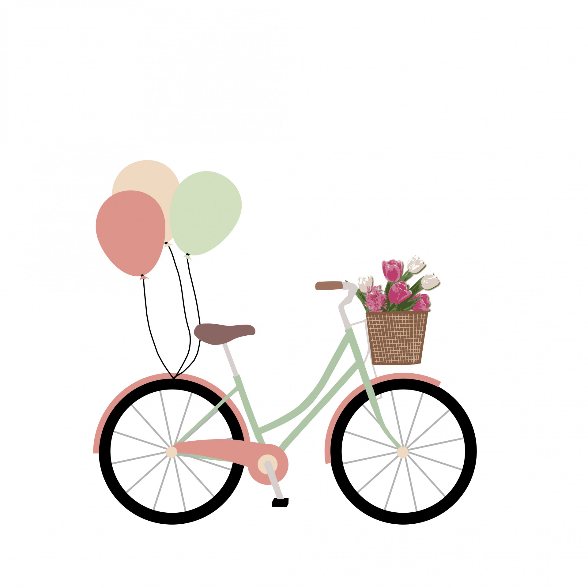 Bike clipart flower, Bike flower Transparent FREE for
