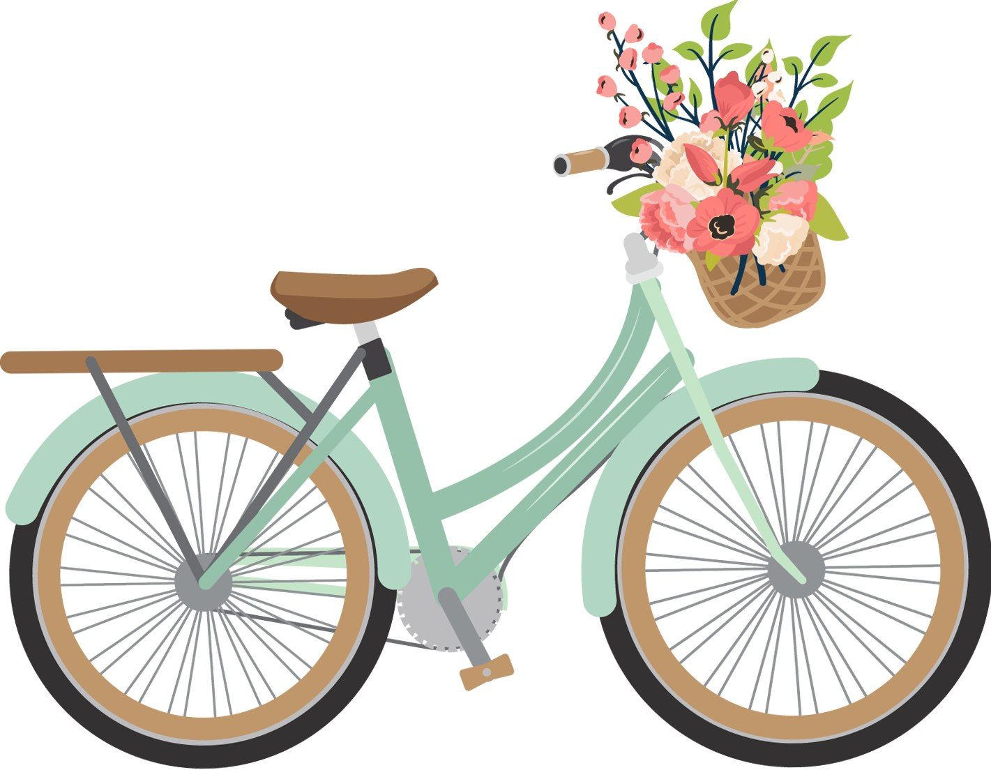 Clipart bicycle flower, Clipart bicycle flower Transparent
