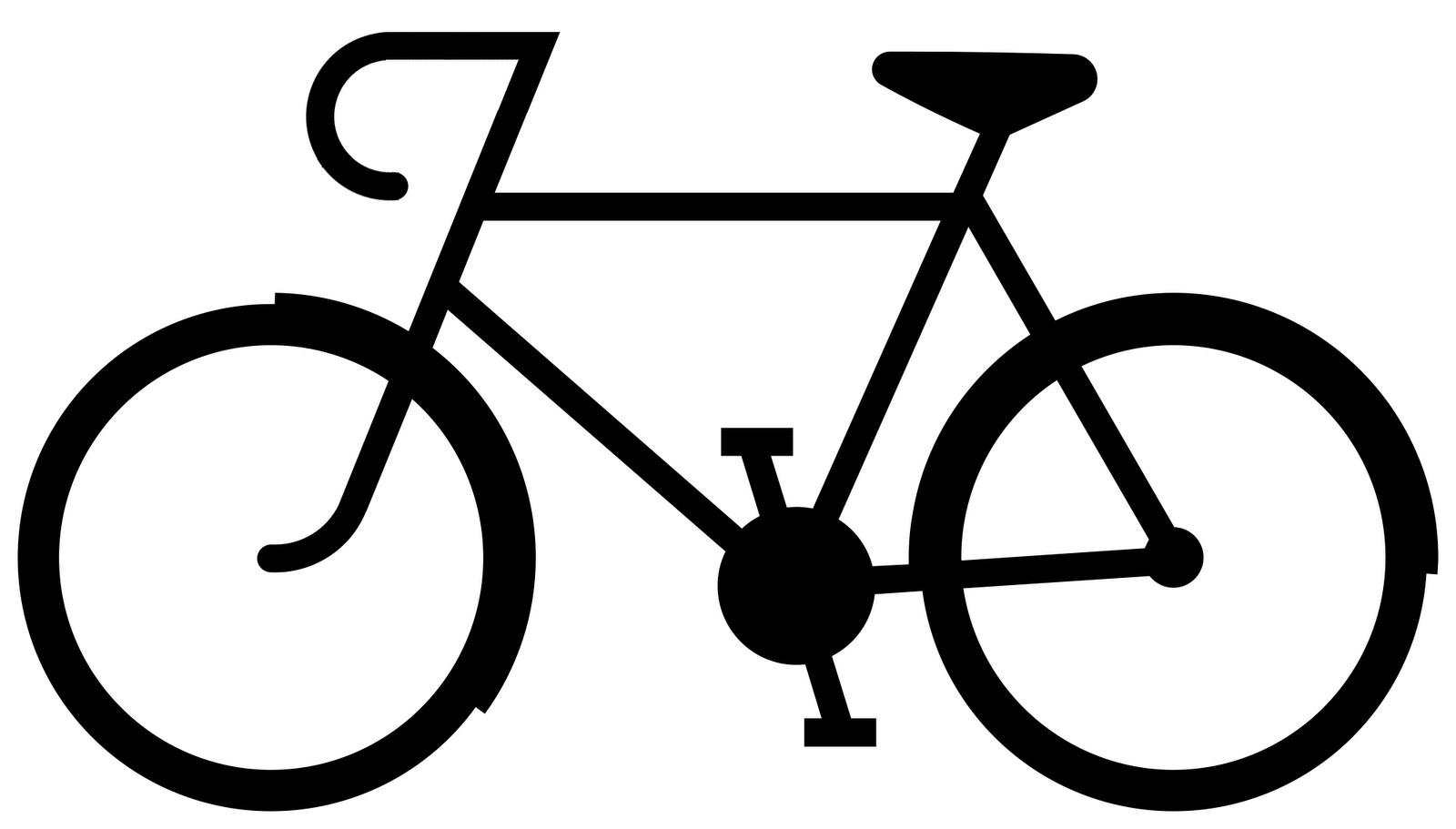 Bicycle line art.