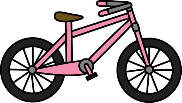 Pink bicycle cliparts.