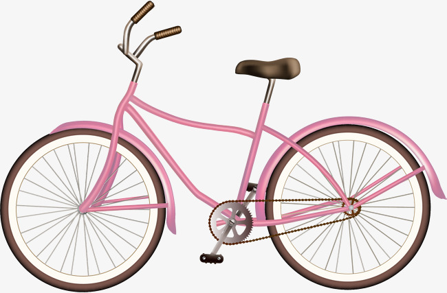 Pink bike clipart