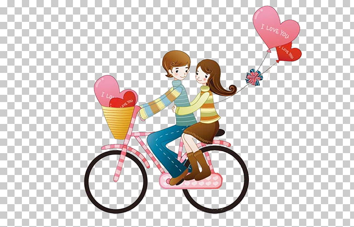 Wall decal Sticker Bicycle couple , Romantic Bike, man and
