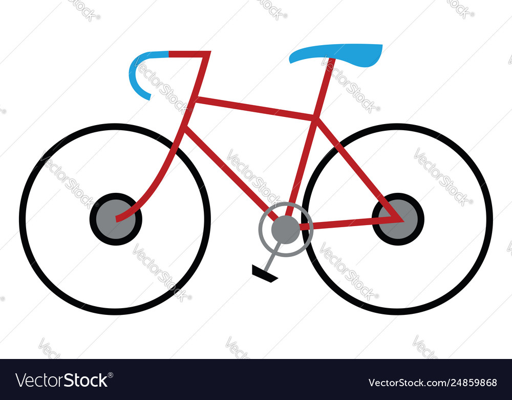 Clipart a colorful trendy bicycle with blue