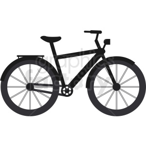 Black bicycle vector.