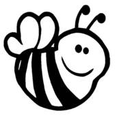 Biene clipart schwarz wei