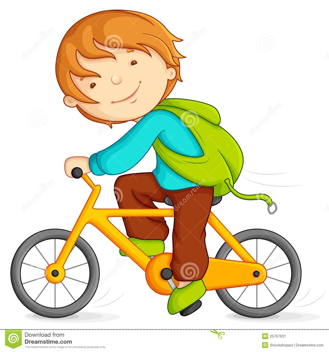 Child riding bike.