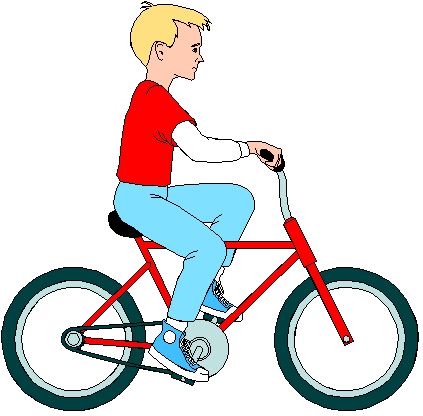 Bicycle clipart boy.