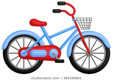 Cute bicycle clipart.