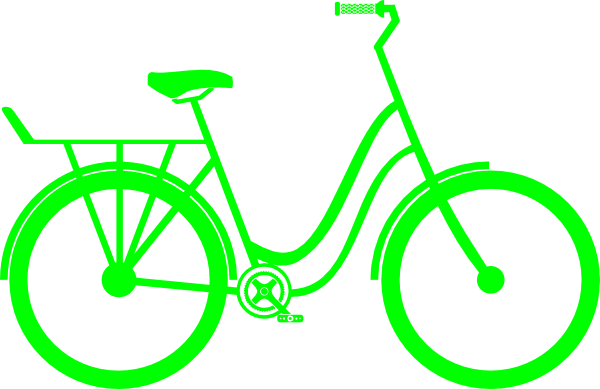 Bicycle clipart green.