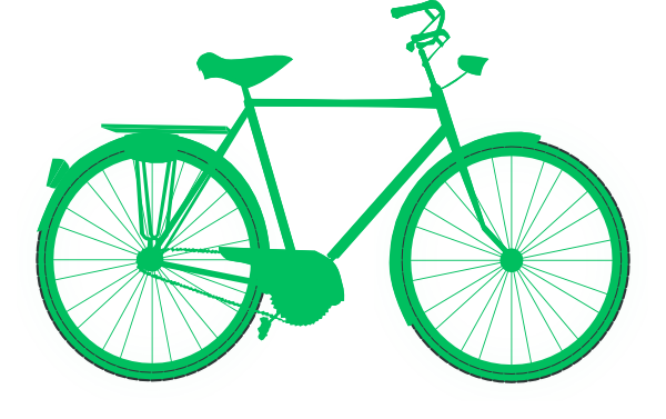 Green bike clip.