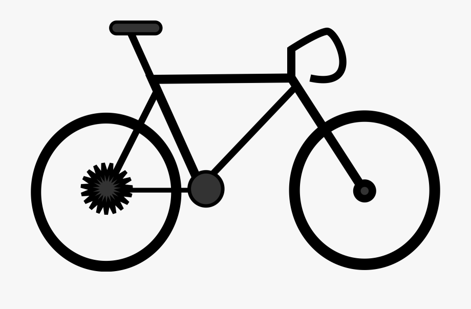 Bicycle clipart outline.