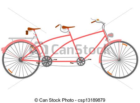 Tandem bike clipart