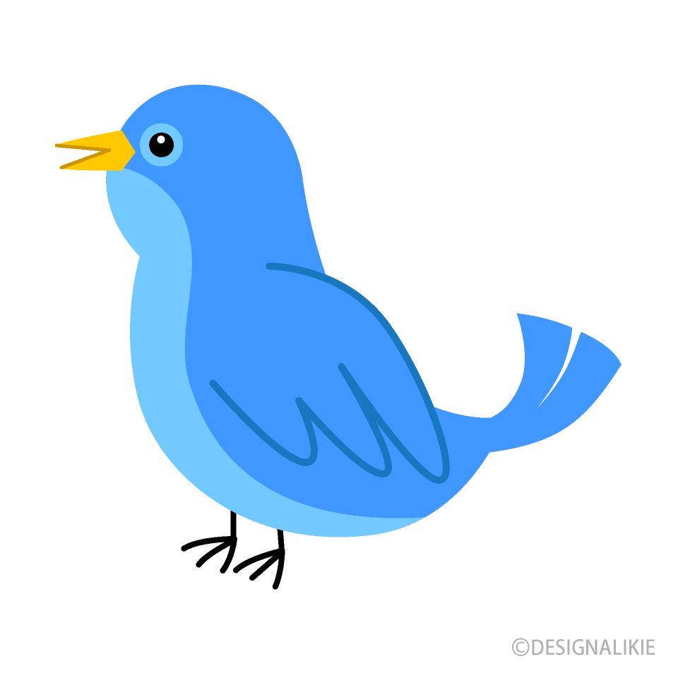Free Cute Blue Bird Clipart Image