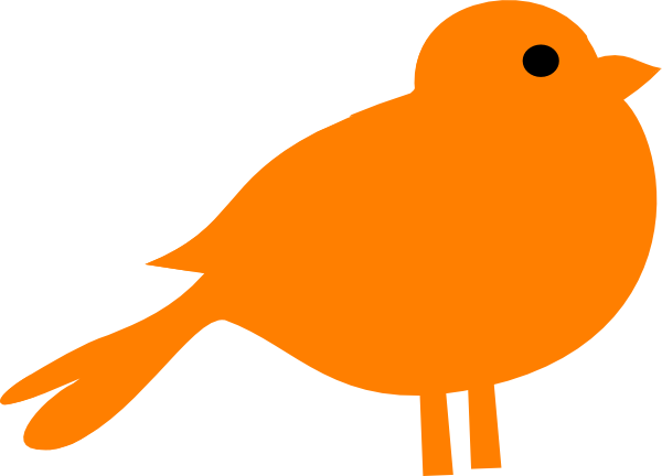 Little Orange Bird Clip Art at Clker