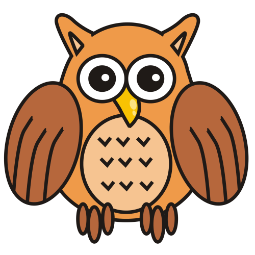 Owl reading clipart.