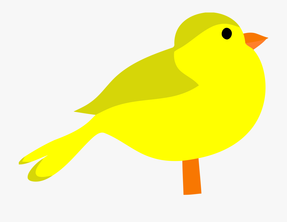 Yellow bird clipart.