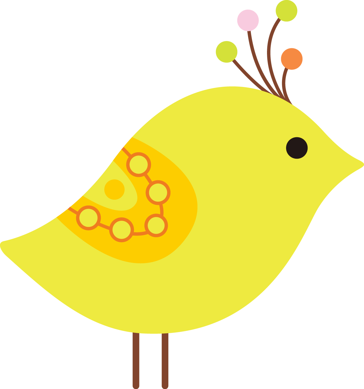 Yellow bird clip art free