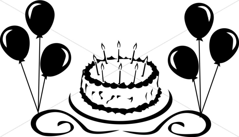birthday cake clipart balloon