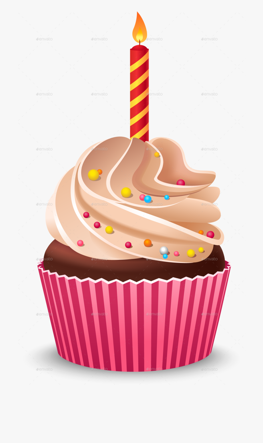 Birthday cupcake png.