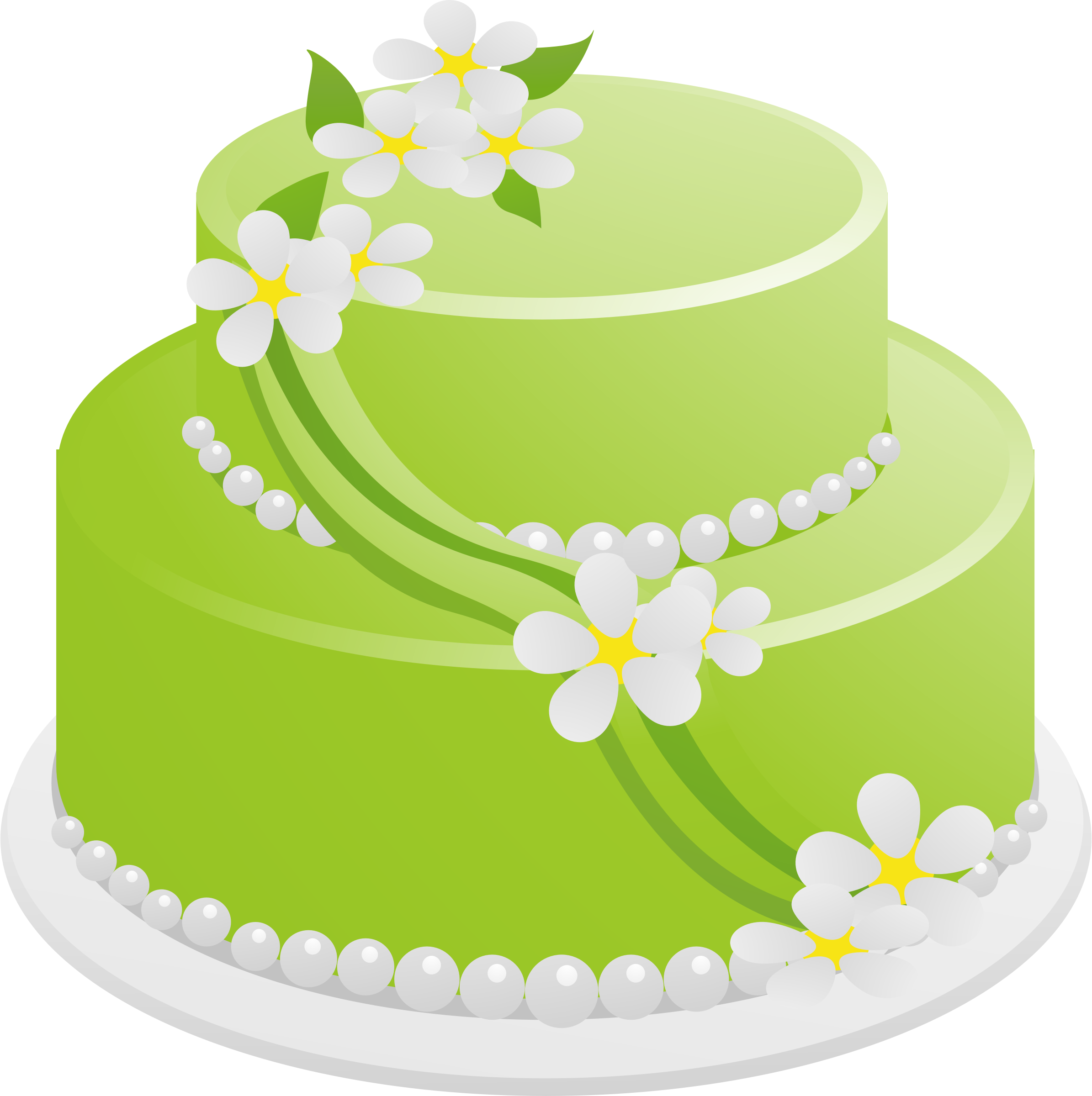 birthday cake clipart green