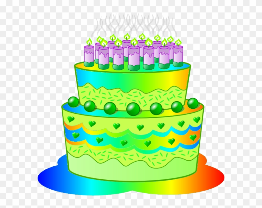 Green Birthday Cake Clip Art, HD Png Download