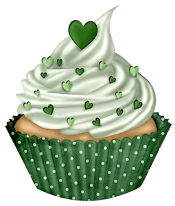 Green cupcake clip.
