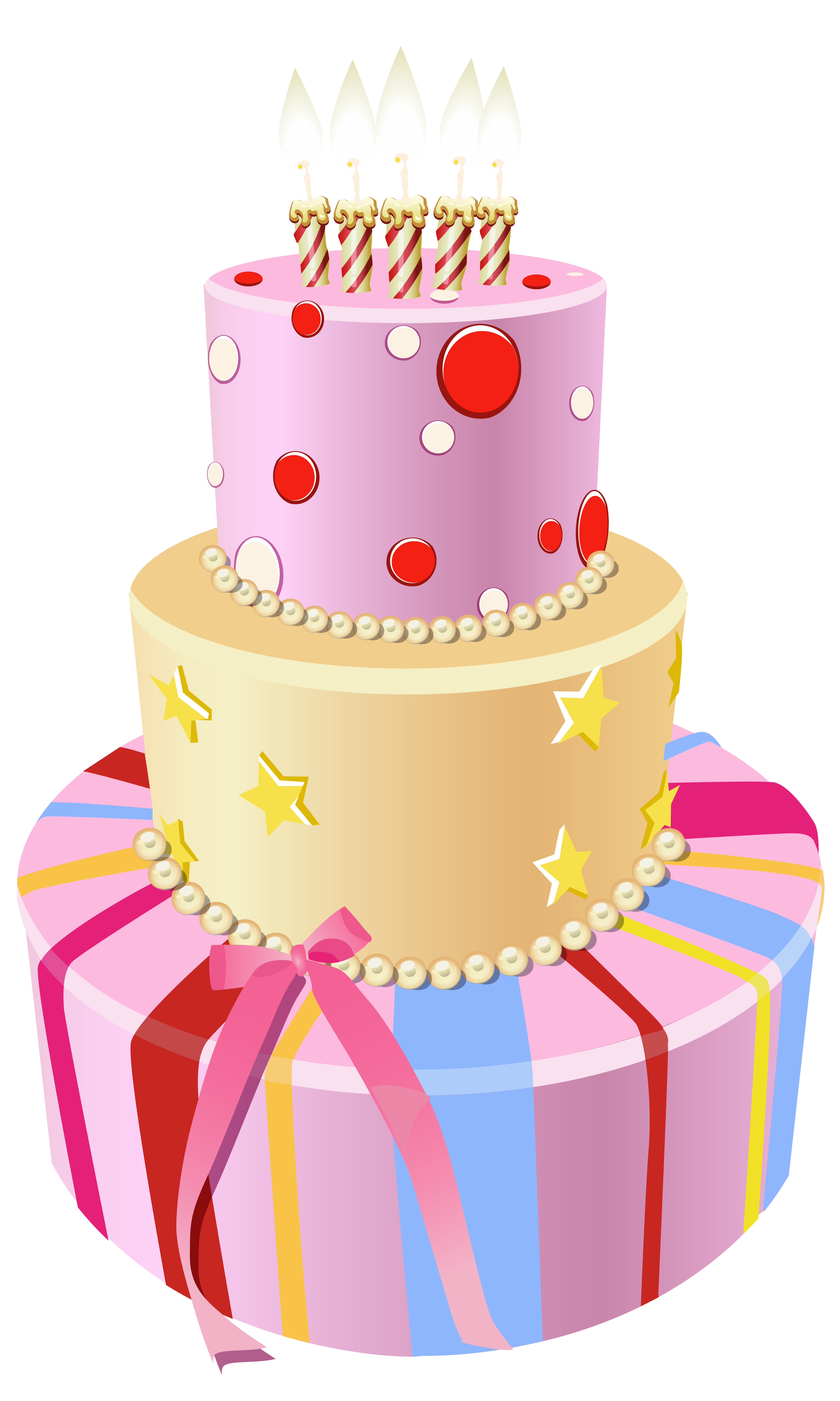 Pink Birthday Cake PNG Clipart Image