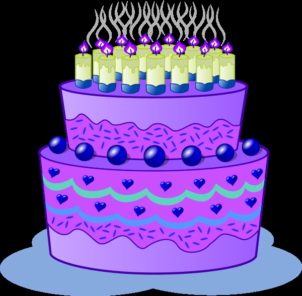 Purple cake clipart clipart kid Purple Birthday Cake Clip