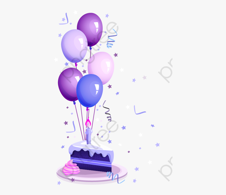 birthday cake clipart purple