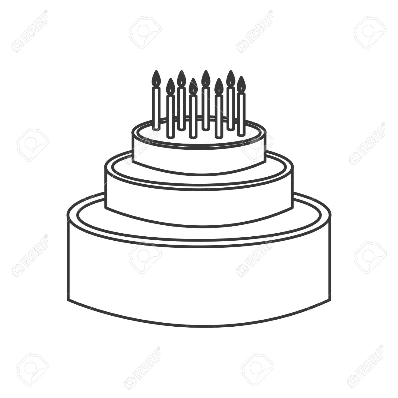 Simple Clipart birthday cake