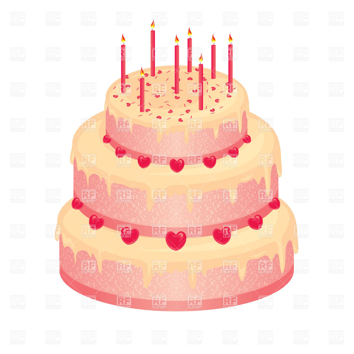 Birthday cake clip art vintage