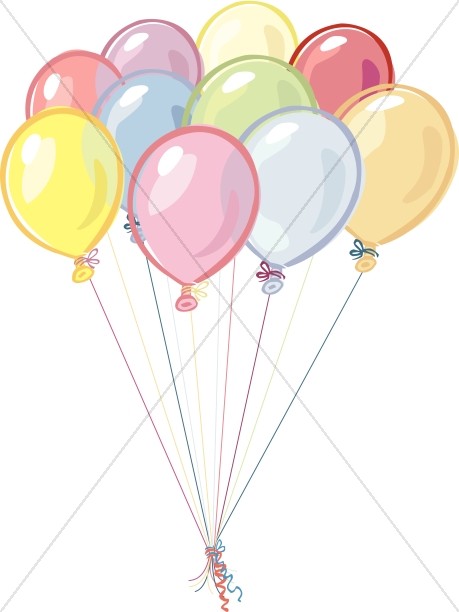 Birthday balloons clipart.