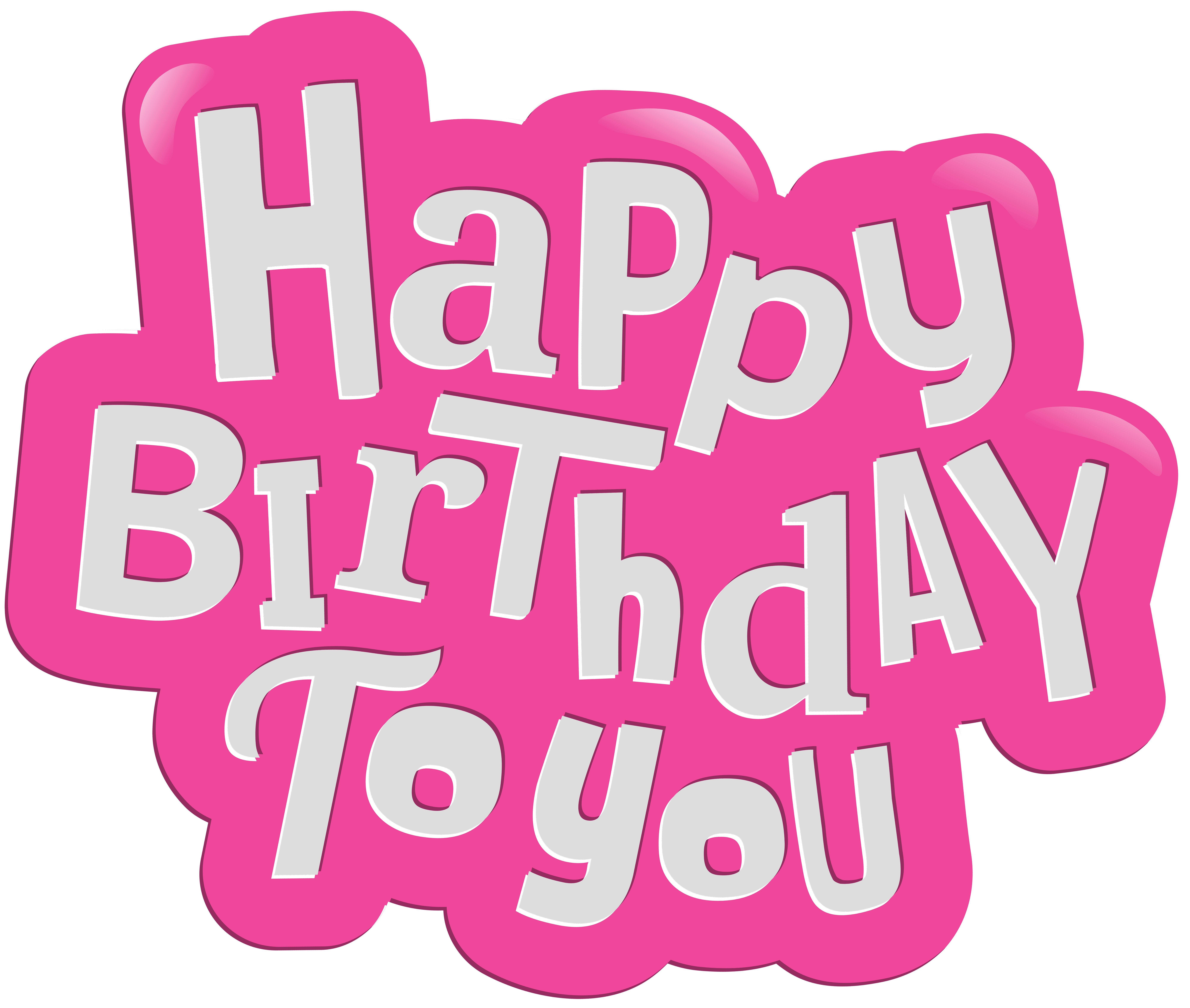 Happy Birthday to You Pink Clip Art PNG Image