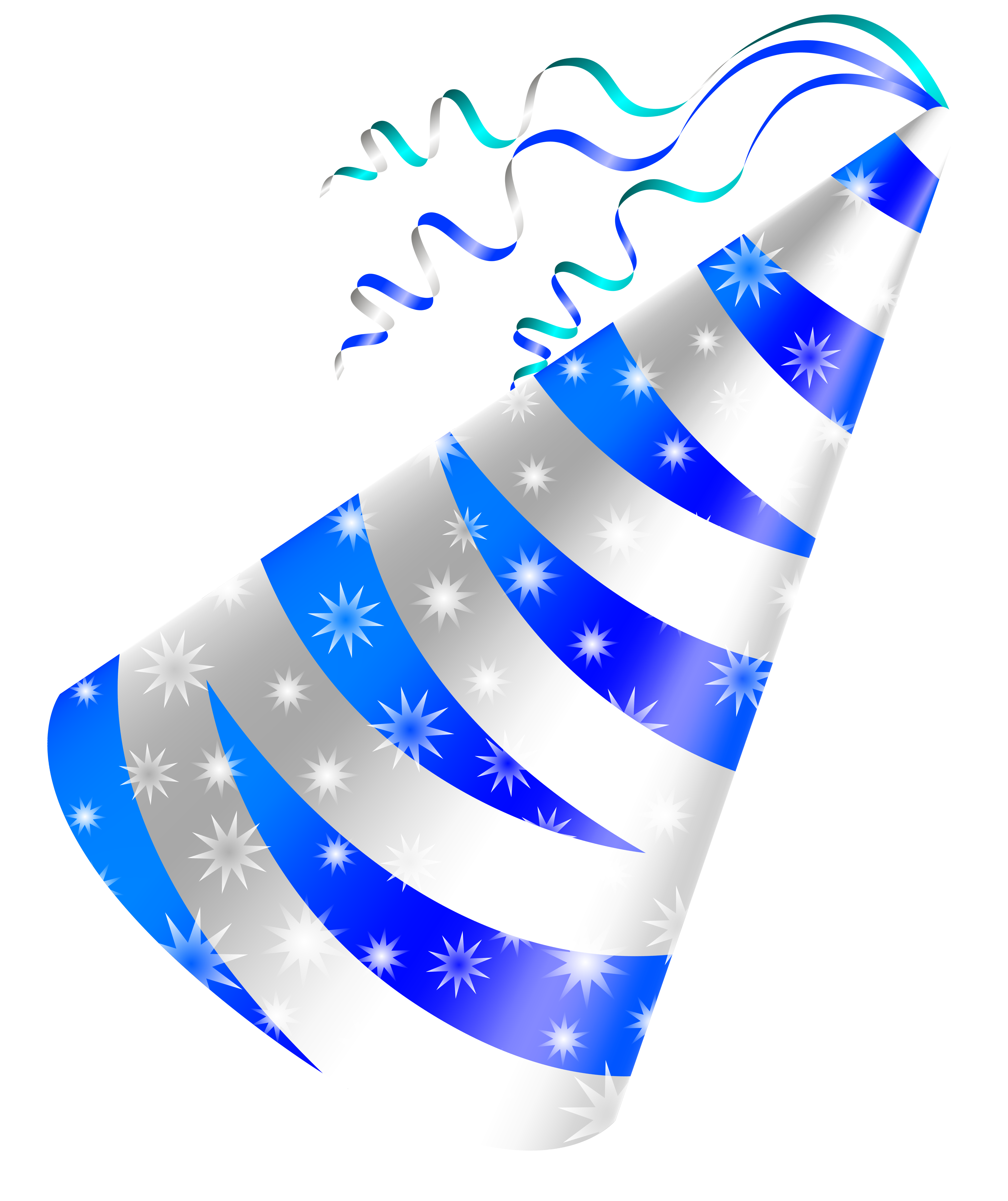 birthday hat clipart blue