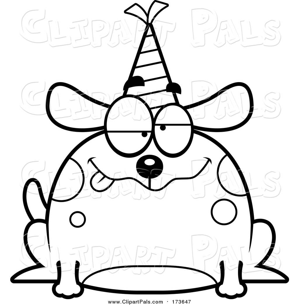 Birthday Hat Clipart Black And White