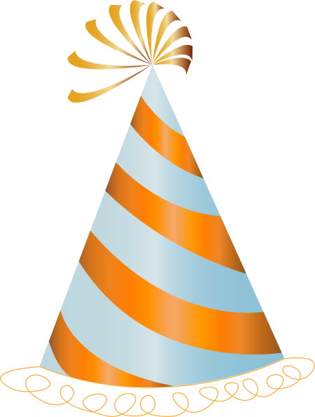 Orange Party Hat clip art