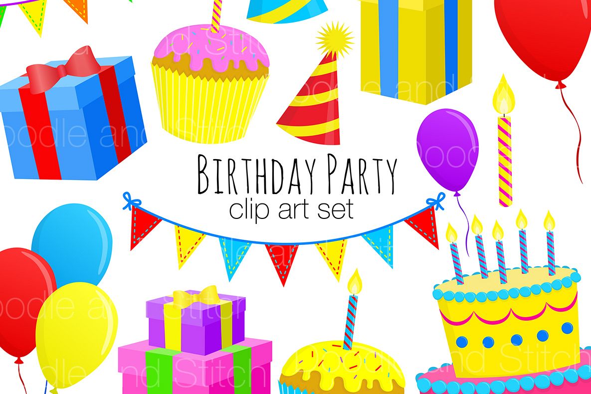 Birthday Party Clipart Illustrations