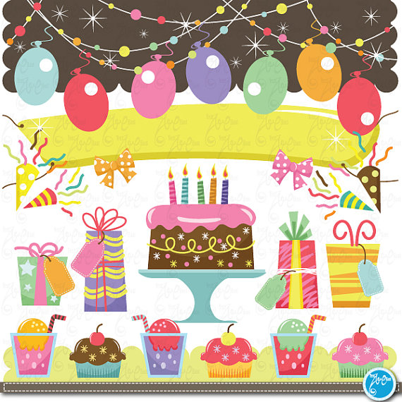 Birthday Clip Art , baby birthday, party graphic kids party