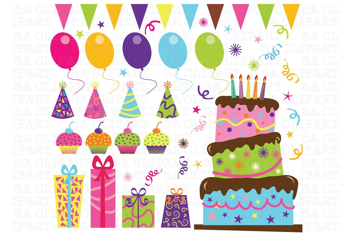 birthday party clipart cake