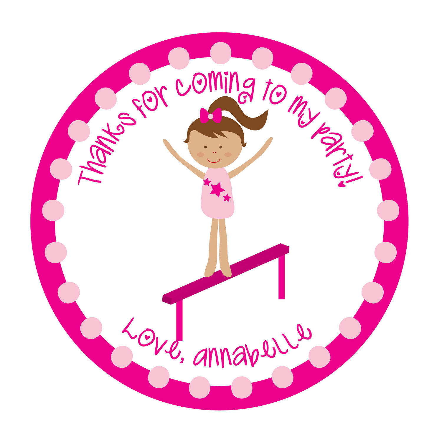 Tumbling gymnastics birthday party clip art pictures to pin