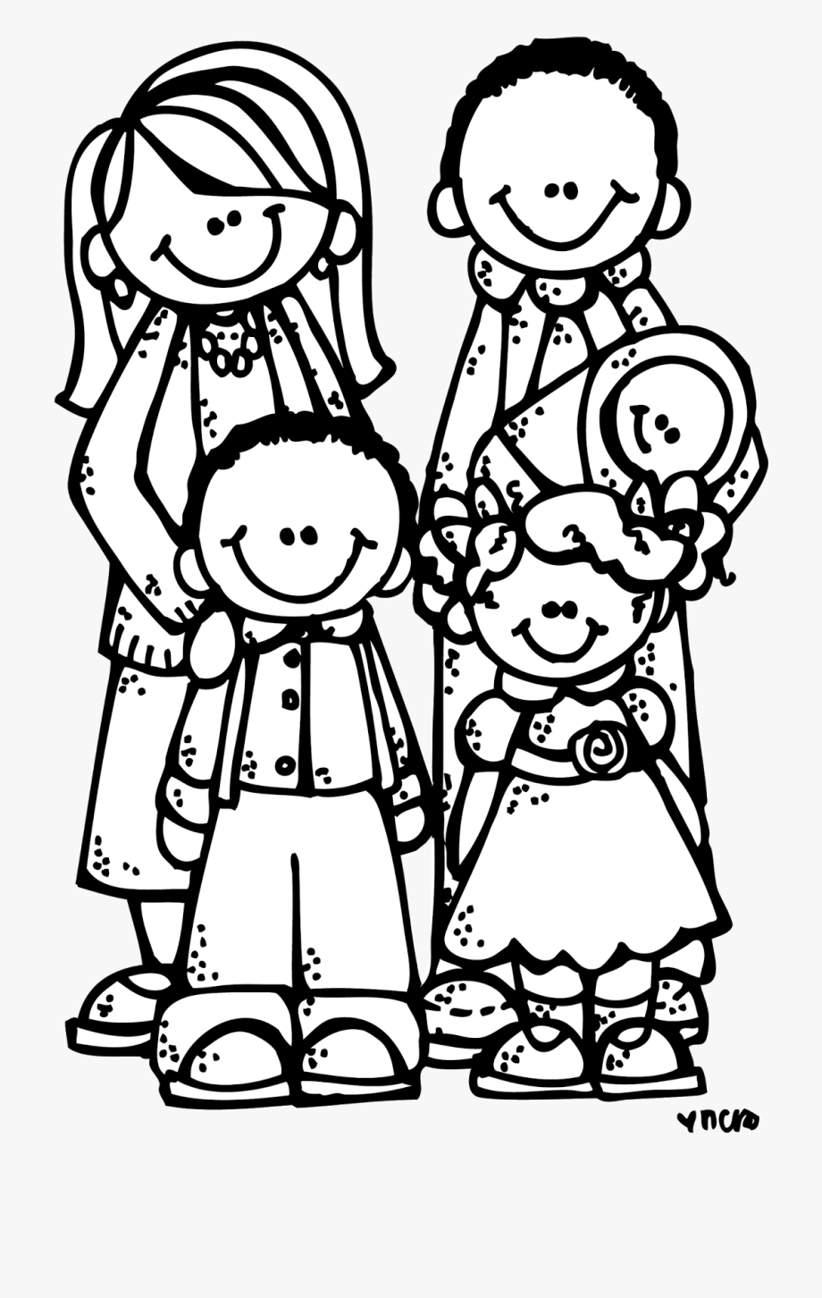 Family Black And White Family Clipart Black And White