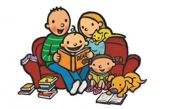 Family clipart read.