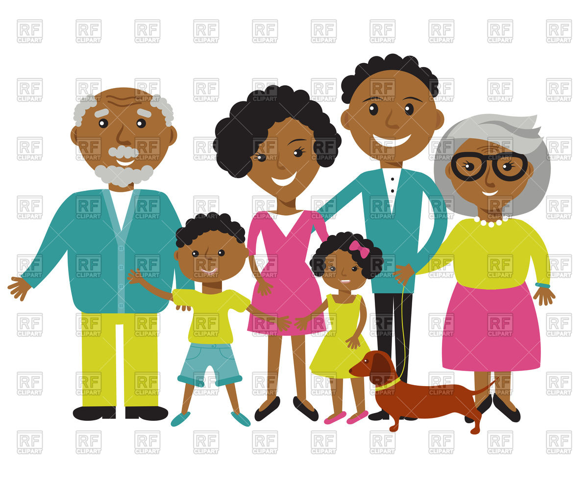 Extended family clipart.