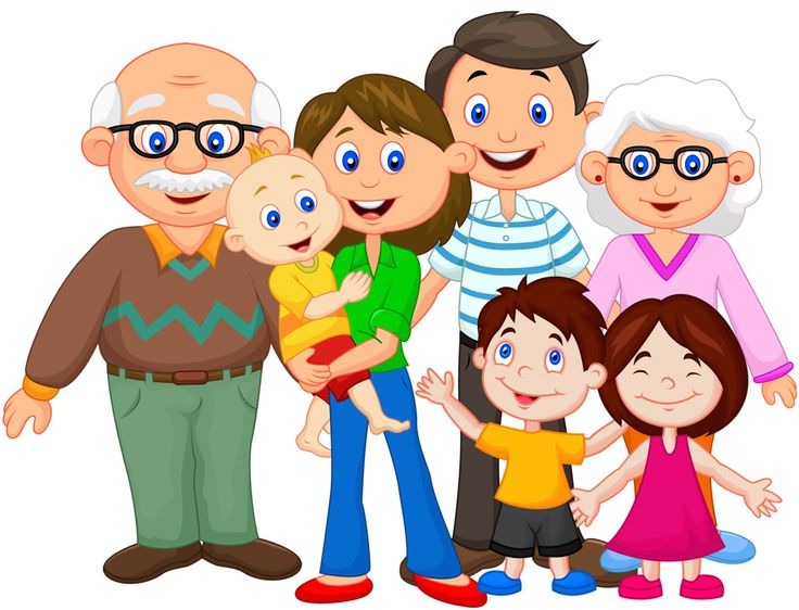 Extended family clipart.