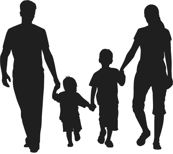 Family silhouette scalable.