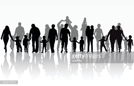 Family Silhouettes stock vectors