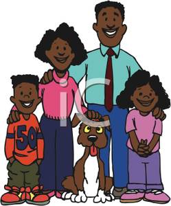 Africanamerican family with.