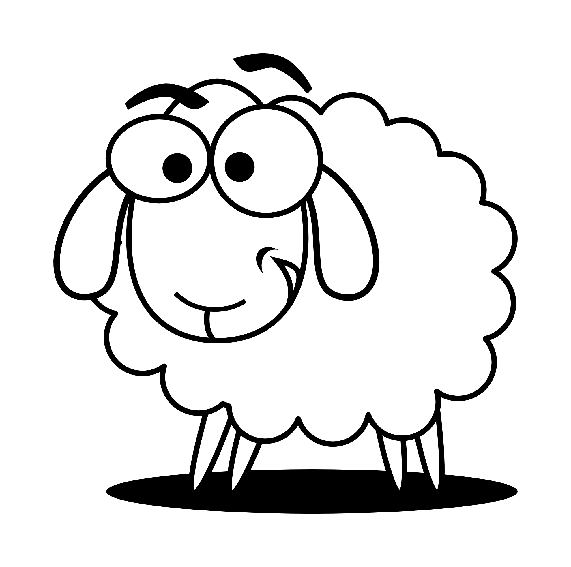 Angry black sheep clipart free clipart image