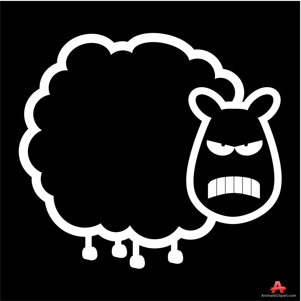 black sheep clipart angry