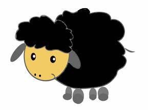 11 black sheep.
